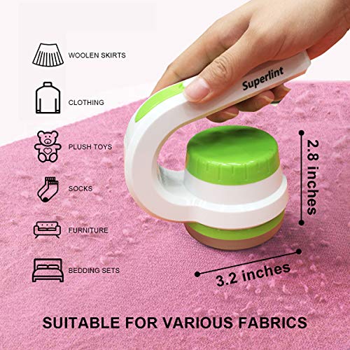 SUPERLINT Fabric Shaver and Lint Remover, Battery Operated Sweater Shaver Best Fuzz Pill Bobble