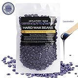 Hair Removal Hard Wax Beans, LuckyFine Body Wax Beans Depilatory Wax Beans Painless Lavender Wax Full Body Bikini Wax for Women Men Purple