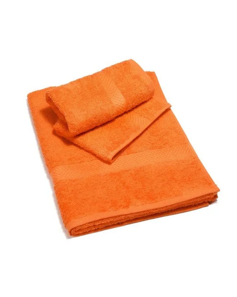 Caleffi Menorca Guest Towel, Cotton, Orange, Standard, 01824