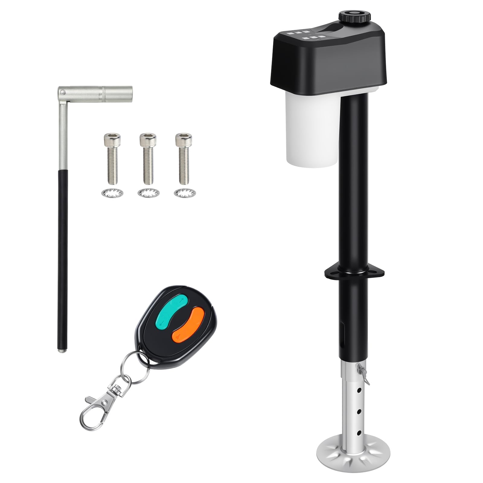 Photo 1 of (untested item) Dnigh 7600LBS Electric Trailer Jack, 12V Heavy Duty RV Jack with Remote Control, IPX65 Waterproof, 9.8-31.5" Extended Electric Tongue 