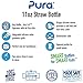 Pura Kiki 11oz/325ml Stainless Steel Straw Bottle w/Sleeve, 100% Plastic-Free, MadeSafe Certified, 100% Medical-Grade Silicone Straw for Kids, Toddlers, Preschoolers, Babies & Infant – Aqua Swirl