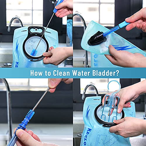 KEELOOO Hydration Bladder Cleaning Kit, 6 in 1 Water Bladder Cleaner Set for Universal Hydration