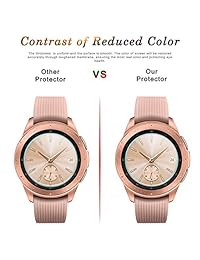 Diruite - Juego de 4 protectores de pantalla para Samsung Galaxy Watch de 1.654 in (cristal templado, dureza 2,5D 9H, antiarañazos, sin burbujas)