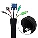 Vastar 5 Pack Cable Management Sleeves and 10 Cord Ties for PC / TV / Home Entertainment