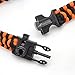 ViMall Must-Have Outdoor Survival Paracord Bracelet/Emergency Kit with Thermometer Fire Starter Scraper Whistle Kit-Parachute Cord-Escape Survival Gear Pack (Orange&Black 1PCS)