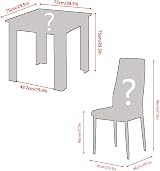 NICEME Compact Dining Table Set with 2 Chairs - Gray High Gloss 75x75 cm view 2