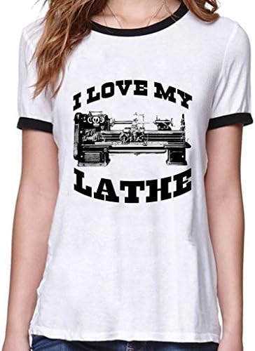 VetiVer Women's I Love My Lathe As Seen In Cuban Fury Tee Shirts Large White