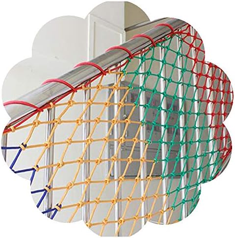時間指定不可 子供 幼児 安全ネット ために 階段 バルコニー パティオ 手すり カラフル ナイロンロープ 装飾 転落防止網 3x6m キッズ ネット 多目的な用途 Color A Size 防護ネット