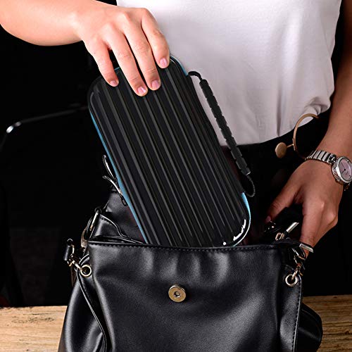 Carrying Case for Nintendo Switch Lite,COCASES Portable Hard Shell with 10 Game Cartridges Protective Travel Case Pouch for Nintendo Switch Lite Console & Accessories, Black