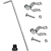 VIVIDA Chain Link Gate Drop Rod, Metal Fence Cane Bolt 1-3/8" x 32", 1 PCS | Drop Pin Latch for Single or Double Gate, For 1-3/8" Gate Post, Chain Link Fence Hardware