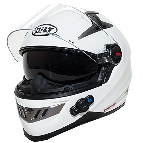 BILT Techno Bluetooth FullFace Motorcycle Helmet XL, White Buy