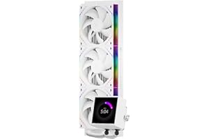 Thermalright Peerless Vision 360 ARGB White Aio CPU Liquid Cooler,IPS Screen with 480x480 Resolution-60HZ,Wireless Splicing C