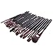 Cinidy 20 pcs Makeup Brushes-Professional Eye Blush Face Eyeliner Foundation Lip Cosmetic Tools-Best Make Up Brush Set (Coffee)