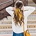 R.HORSE 12 Packs Hair Scrunchy Chiffon Flower Bowknot Scrunchy Ponytail Holder Elastic Scarf Hair Tie Band Hair Scrunchies Hair Accessories for Women or Girls