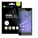 Sony Xperia M2 Screen Protector - Greatshield DUEL Mark II Anti-Glare Screen Protector for Sony Xperia M2 D2306 with Lifetime Warranty (Retail Packaging) - 3 Pack