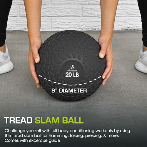 ProsourceFit Slam Medicine Balls, Smooth and Tread Textured Grip