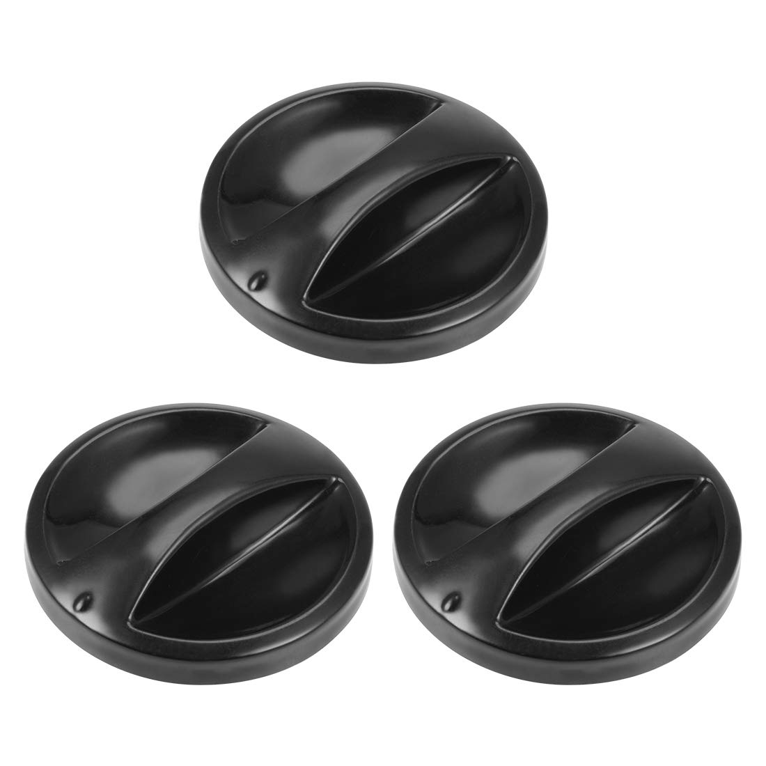 sourcing map Timer Knobs Range Replacement Knobs Time Control Knob Round D Shape Shaft for Electronic Microwave Oven Cooker 3pcs
