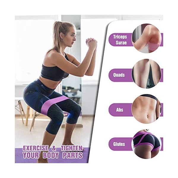 Fabric-Resistance-Bands-Set--Non-Slip-Booty-Bands--3-Levels-Workout-Bands-for-Women-Legs-and-Butt-Glute-Thigh-Squat-Hip-Circle--Exercise-Bands-for-Home-Gym Fabric Resistance Bands Set – Non Slip Booty Bands – 3 Levels Workout Bands for Women Legs and Butt, Glute, Thigh, Squat…