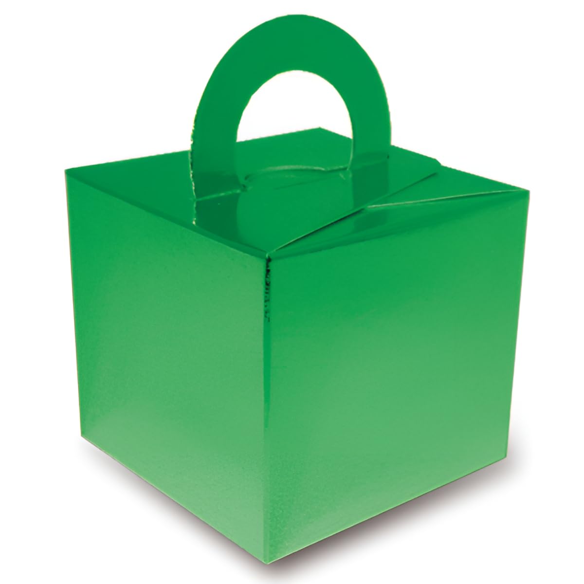 10 Pack of Cute Favour Gift Boxes in Metallic Green balloon weight