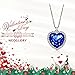 Neoglory Jewelry Charm Ocean Titanic Heart Blue Pendants Necklace Clear Crystal Rhinestone Jewelry 18inches