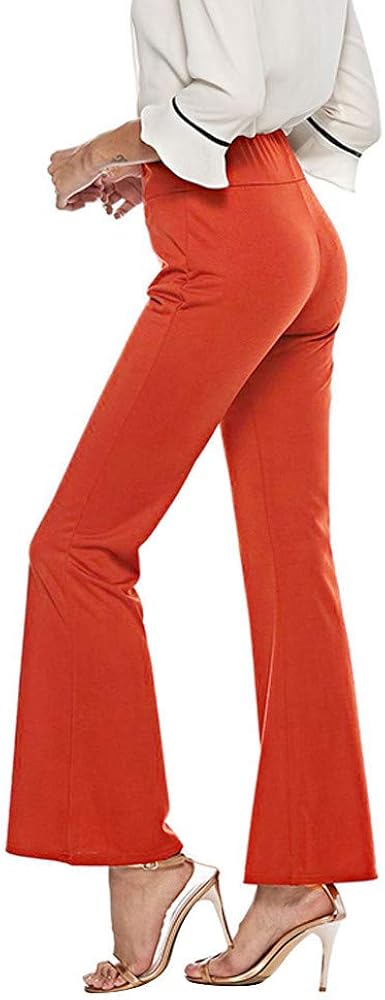 orange bell bottom pants