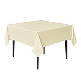 sancua Small Square Tablecloths 36x36 Inch - Beige