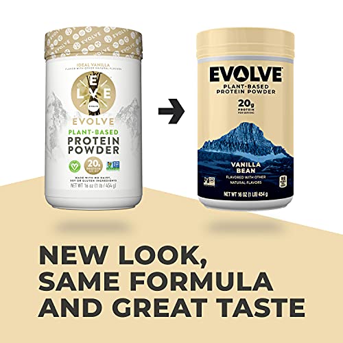 Evolve Plant Based Protein Powder, Vanilla Bean, 20g Vegan Protein