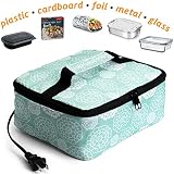 HotLogic Mini Portable Oven Aqua Floral Food Warmer for Home & Office view 4