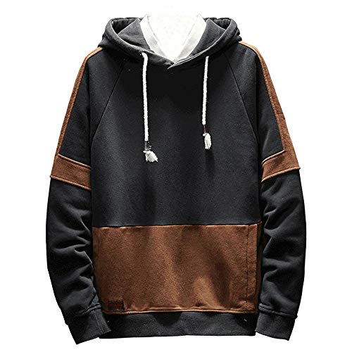 MODOQO Men's Long Sleeve Plus Size Hoodies Loose Pullover Sweatshirt Coat