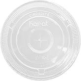 Karat C-KC626TS 98mm Diameter Flat Lids for Karat Cold Cups, Case of 1000