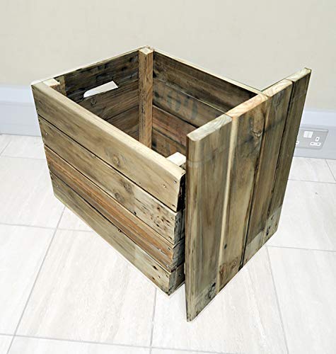 rustic wooden toy box