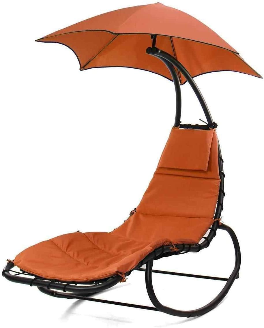 Amazon Com Cozybox Hammock Chair Stand Outdoor Patio Furniture Outdoor Swings Patio Lounge Chair Outdoor Hanging Chair Outdoor Lounger Free Standing Hammock Yard Chair Rocker 2 0 Rust Furniture Decor