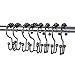 Moldiy Antique Shower Curtain Rings Stainless Steel Rustproof Shower Curtain Hooks with Mills Metal Double Glide Oil Rubbed Bronze for Bathroomm Shower Rods Curtains American style, Set of 12