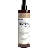Joanne Jones Thickening Biotin & Collagen Leave-In Conditioner, 8-fl oz Spray Bottle, Boost Moisture and Shine for All Hair Types