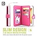 Gear Beast Flip Cover Dual Folio Case fits iPhone 8 Plus / 7 Plus Wallet Case Slim Protective PU Leather Case 7 Slot Card Holder Including ID Holder 2 Inner Pockets Stand Feature Wristlet
