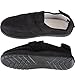 Home-X Adjustable Memory Foam Slippers - Black (Small (Women's 6½-8½; Men's 6-7))