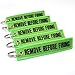 Rotary13B1 Remove Before Firing Keychain - Lime Green/Black - 5pcs