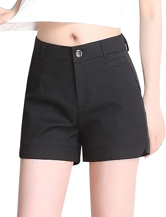 high waist chino shorts