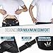 Money Belt for Travel for Men & Women - with RFID Blocking Sleeves - Multiple Compartments & Hidden Pocket for Safe Travel and Daily Use. (Black)