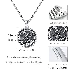 DOTBJ 925 Sterling Silver Saint Michael Pendant