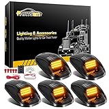 Partsam 5X Amber 24 LED Smoke Cab Roof Running Top