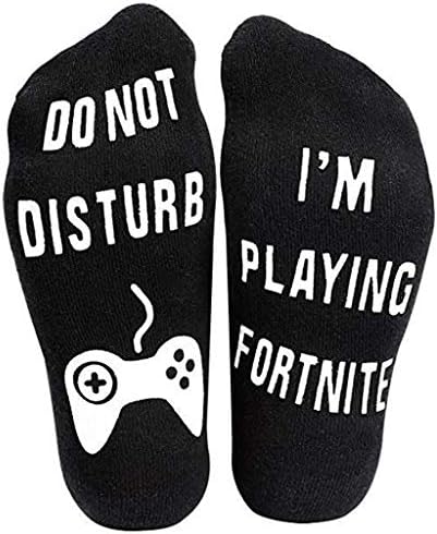 FURU Funny Ankle Socks,”Do Not Disturb, I AM playing fortnite” 1/2/3 Pairs Novetly Socks