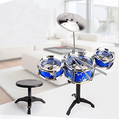 Children Kids Educational Toy Rock Drums Simulation Musical Instruments (chair, Blue)