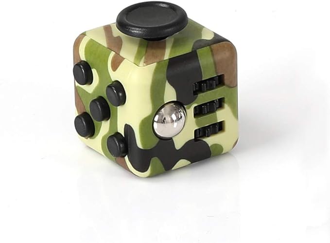 blue camo fidget cube
