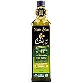 Golden Spoon Organic Extra Virgin Olive Oil 1L - Premium Quality - Cold Pressed from Chemlali olives (a traditional Tunisian 