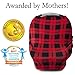 Car Seat Cover for Babies, Nursing Cover, Carseat Canopy - Red Plaid