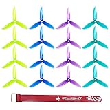 DALPROP 16pcs Cyclone T5046C Pro 5046 3 Blades (5.0 x 4.6) CW CCW Propeller for FPV Racing Quadcopter Frame Kit (4sets, Mix Color)