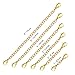 Sungrace Stainless Steel Necklace Bracelet Extender Chain Set (Silver and Golden,12 Pcs)