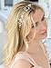 Mariell Freshwater Pearl Crystal Gold Wedding Headband Hair Vine with Ribbons