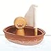 PlanToys Sailing Boat with Walrus Bath Toy (5715) | Sustainably Made from Rubberwood and Non-Toxic Paints and Dyes | Eco-Friendly PlanWood